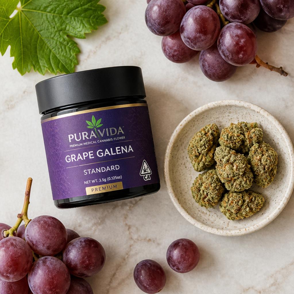 Pura Vida Grape Galena medical cannabis flower 2 Pura Vida Grape Galena medical cannabis flower