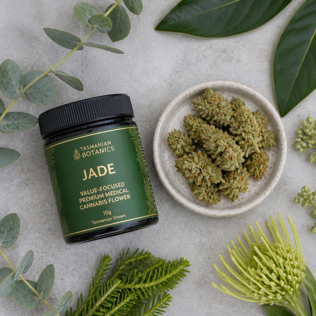 Tasmanian Botanics Jade medical cannabis flower 2 Tasmanian Botanics Jade medical cannabis flower